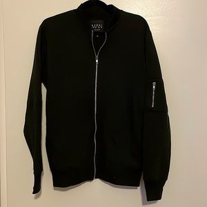 BoohooMan Black Zip-Up